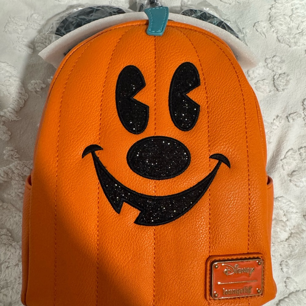 Pumpkin Mickey Mini Loungefly Backpack - image 3